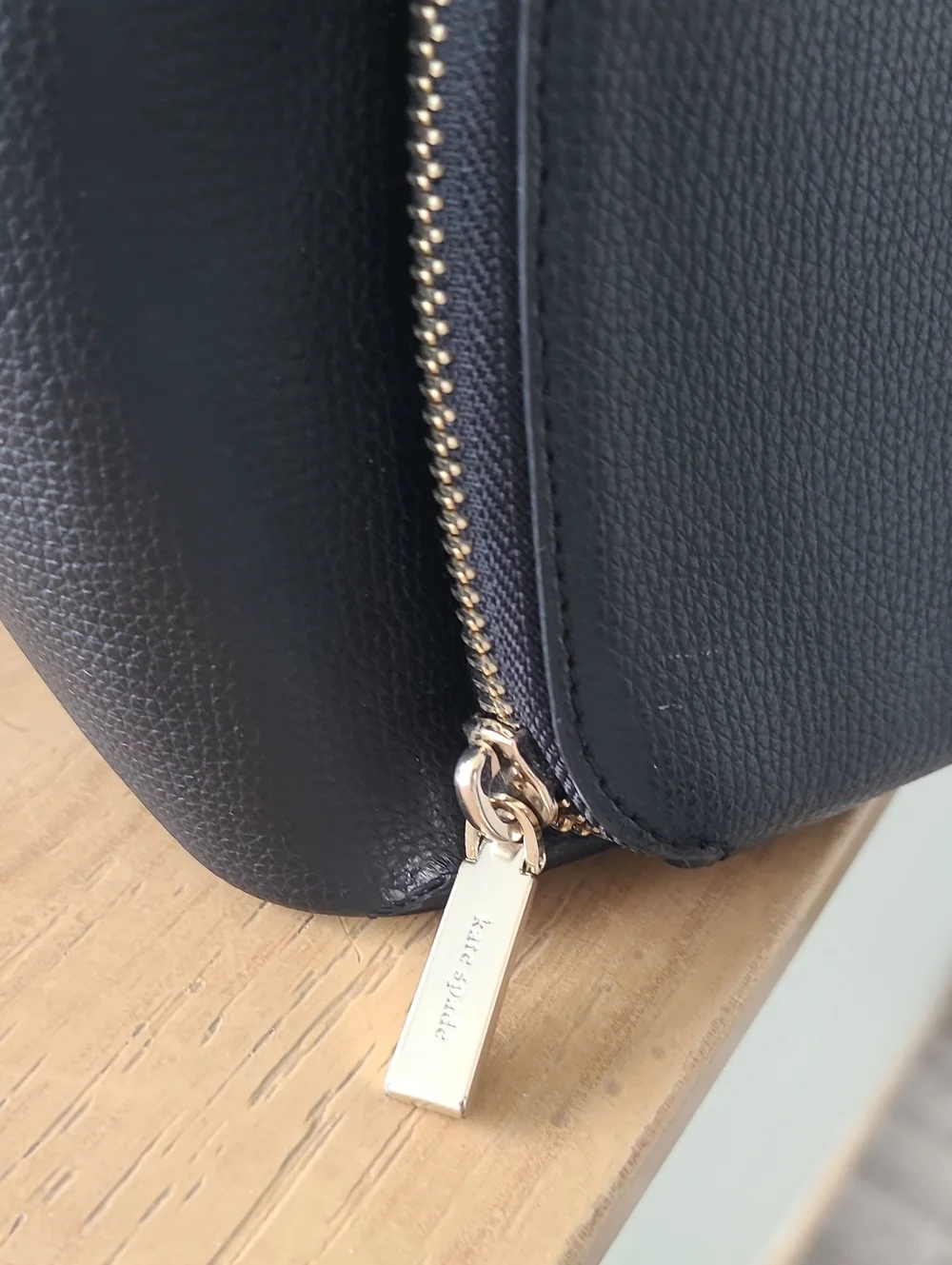 Kate Spade New York Black Leather Drawstring Backpack